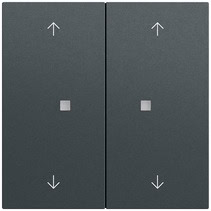 Wippe 2-fach Pfeile Kontrollf. System 70 Anthrazit(lack.) Gira 538673