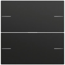 Wippenset 2-fach Tastsenor 4.70  Schwarz m(lack.) Gira 575274