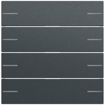 Wippenset 4-fach Tastsenor 4.70  Anthrazit(lack.) Gira 575473