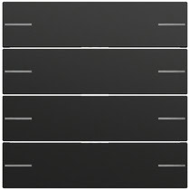 Wippenset 4-fach Tastsenor 4.70  Schwarz m(lack.) Gira 575474
