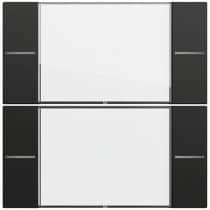 Wippenset 2-fach BSF Tastsenor 4.70  Klar/Schwarz m(lack.) Gira 577274