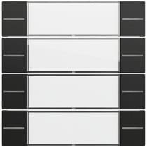 Wippenset 4-fach BSF Tastsenor 4.70  Klar/Schwarz m(lack.) Gira 577474