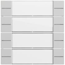 Wippenset 4-fach BSF Tastsenor 4.70  Klar/Grau m(lack.) Gira 577476