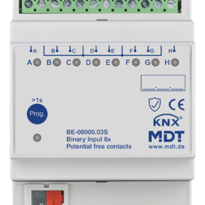 KNX Binäreingang 8-fach, 4TE REG, Ausführung potentialfrei, Secure MDT BE-08000.03S