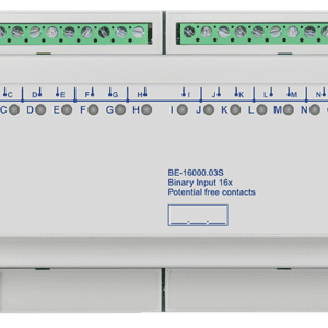 KNX Binäreingang 16-fach, 8TE REG, Ausführung potentialfrei, Secure MDT BE-16000.03S