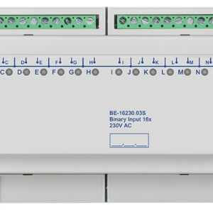 KNX Binäreingang 16-fach, 8TE REG, Ausführung 230 V AC, Secure MDT BE-16230.03S