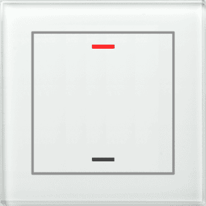 KNX Glastaster II Light 1-fach, RGBW, Weiß, Neutral, Secure MDT GTL-100W.02S