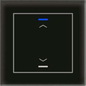 KNX Glastaster II Light 1-fach, RGBW, Schwarz, Jalousie, Secure MDT GTL-10AS.02S