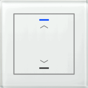 KNX Glastaster II Light 1-fach, RGBW, Weiß, Jalousie, Secure MDT GTL-10AW.02S