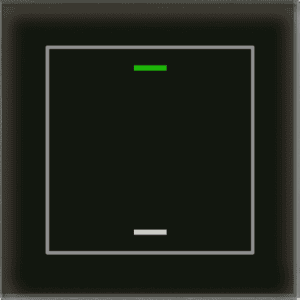 KNX Glastaster II Light 1-fach, RGBW, TS, Schwarz, Neutral, Secure MDT GTL-1T0S.02S