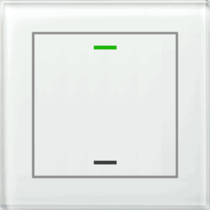 KNX Glastaster II Light 1-fach, RGBW, TS, Weiß, Neutral, Secure MDT GTL-1T0W.02S