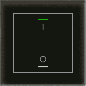 KNX Glastaster II Light 1-fach, RGBW, TS, Schwarz, Schalten MDT GTL-1TBS.02S