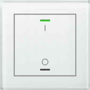 KNX Glastaster II Light 1-fach, RGBW, TS, Weiß, Schalten, Secure MDT GTL-1TBW.02S