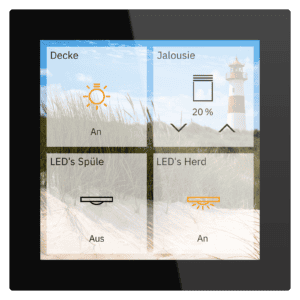 KNX Glas Touch Smart 4 Zoll, KNX Data Secure, Schwarz MDT GTS-04TS.01S