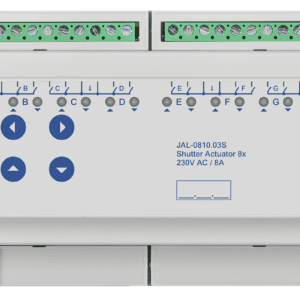 KNX Jalousieaktor 8-fach, 8TE REG, 8 A, 230 V AC, Secure MDT JAL-0810.03S