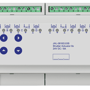 KNX Jalousieaktor 8-fach, 8TE REG, 8 A, 24 V DC, Secure MDT JAL-0810D.03S