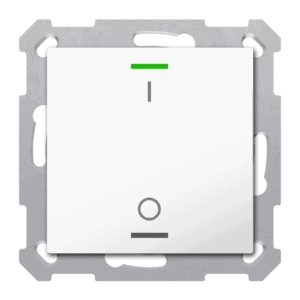 KNX RF+ Taster Light 55 1-fach, Secure, RGBW, TS, Reinweiß glänzend, Schalten MDT RF-TAL55T102.B1S