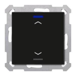KNX RF+ Taster Light 55 1-fach, Secure, RGBW, TS, Schwarz matt, Jalousie MDT RF-TAL55T106.A1S