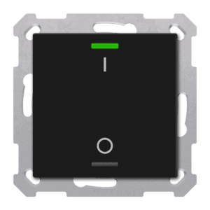 KNX RF+ Taster Light 55 1-fach, Secure, RGBW, TS, Schwarz matt, Schalten MDT RF-TAL55T106.B1S