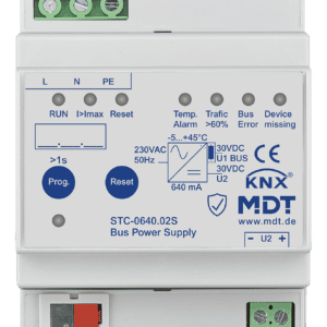 KNX Busspannungsversorgung mit Diagnosefunktion, 4TE REG, 640 mA, Secure MDT STC-0640.02S