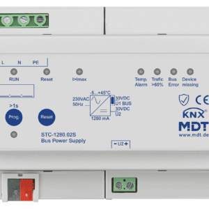 KNX Busspannungsversorgung mit Diagnosefunktion, 6TE REG, 1280 mA, Secure MDT STC-1280.02S