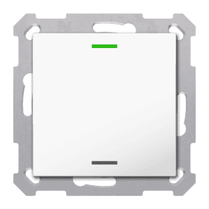 KNX Taster Light 55 1-fach, RGBW, Reinweiß glänzend, Neutral, Secure MDT TAL-5501002.02S