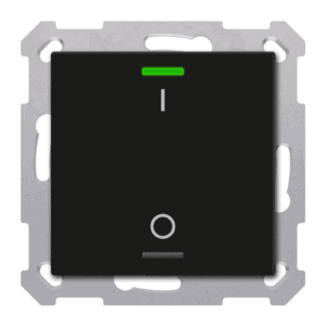 KNX Taster Light 55 1-fach, RGBW, Schwarz matt, Schalten, Secure MDT TAL-5501B06.02S