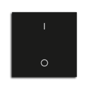 MDT Wippe für KNX Taster Light 55 Basic 1-fach, Schwarz matt, Schalten MDT TAL-55BW1B06.02