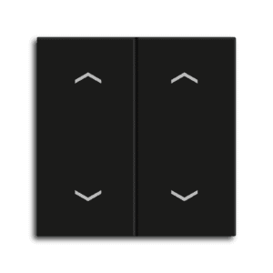 MDT Wippe für KNX Taster Light 55 Basic 2-fach, Schwarz matt, Jalousie MDT TAL-55BW2A06.02