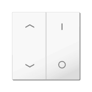 MDT Wippe für KNX Taster Light 55 Basic 2-fach, Reinweiß glänzend, Jalousie_Schalten MDT TAL-55BW2C02.02