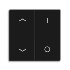 MDT Wippe für KNX Taster Light 55 Basic 2-fach, Schwarz matt, Jalousie_Schalten MDT TAL-55BW2C06.02