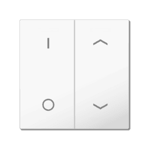 MDT Wippe für KNX Taster Light 55 Basic 2-fach, Reinweiß glänzend, Schalten_Jalousie MDT TAL-55BW2D02.02