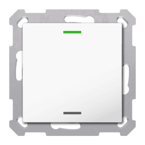 KNX Taster Light 55 1-fach,RGBW,TS, Reinweiß glänzend, Neutral, Secure MDT TAL-55T1002.02S