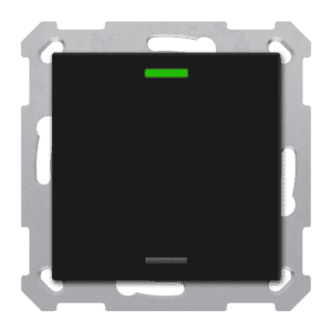 KNX Taster Light 55 1-fach,RGBW,TS, Schwarz matt, Neutral, Secure MDT TAL-55T1006.02S