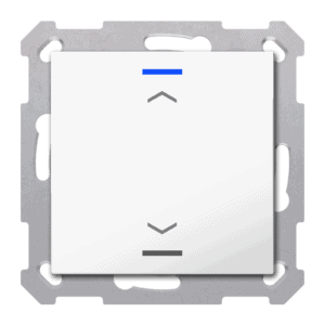 KNX Taster Light 55 1-fach,RGBW,TS, Reinweiß glänzend, Jalousie, Secure MDT TAL-55T1A02.02S