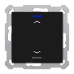 KNX Taster Light 55 1-fach,RGBW,TS, Schwarz matt, Jalousie, Secure MDT TAL-55T1A06.02S