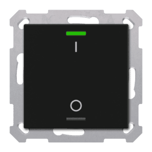 KNX Taster Light 55 1-fach,RGBW,TS, Schwarz matt, Schalten, Secure MDT TAL-55T1B06.02S