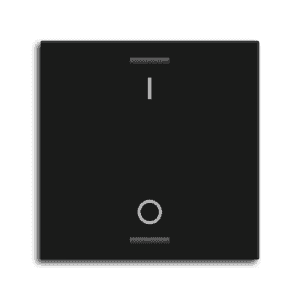 MDT Wippe für KNX Taster Light 55 1-fach, Schwarz matt, Schalten MDT TAL-55W1B06.02