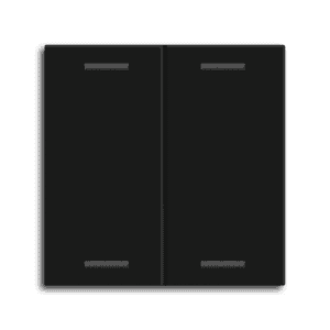MDT Wippe für KNX Taster Light 55 2-fach, Schwarz matt, Neutral MDT TAL-55W2006.02