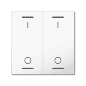 MDT Wippe für KNX Taster Light 55 2-fach, Reinweiß glänzend, Schalten MDT TAL-55W2B02.02