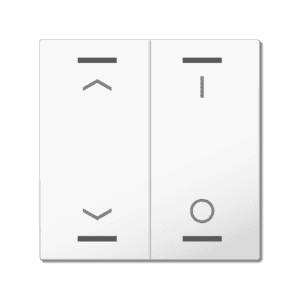 MDT Wippe für KNX Taster Light 55 2-fach, Reinweiß glänzend, Jalousie_Schalten MDT TAL-55W2C02.02