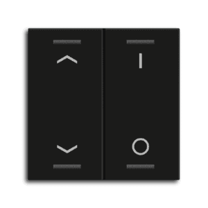 MDT Wippe für KNX Taster Light 55 2-fach, Schwarz matt, Jalousie_Schalten MDT TAL-55W2C06.02