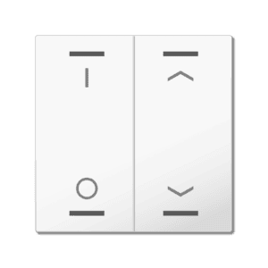 MDT Wippe für KNX Taster Light 55 2-fach, Reinweiß glänzend, Schalten_Jalousie MDT TAL-55W2D02.02