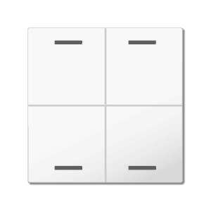 MDT Wippe für KNX Taster Light 55 4-fach, Reinweiß glänzend, Neutral MDT TAL-55W4002.02