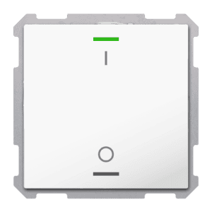 KNX Taster Light 63 1-fach, RGBW, Studioweiß glänzend, Schalten, Secure MDT TAL-6301B04.02S