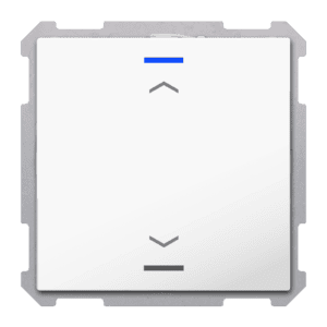 KNX Taster Light 63 1-fach, RGBW,TS, Studioweiß glänzend, Jalousie, Secure MDT TAL-63T1A04.02S