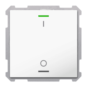 KNX Taster Light 63 1-fach, RGBW,TS, Studioweiß glänzend, Schalten, Secure MDT TAL-63T1B04.02S