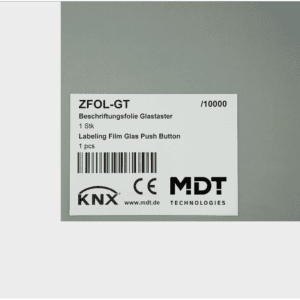 MDT Beschriftungsfolie für Glastaster Plus MDT ZFOL-GT