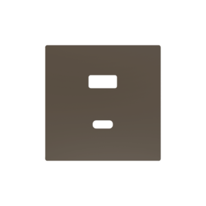 ZS55. Abdeckplatte für Zweifach-USB-Ladegerät C+A 55x55 mm - Mokka Zennio ZS55C2UCAM