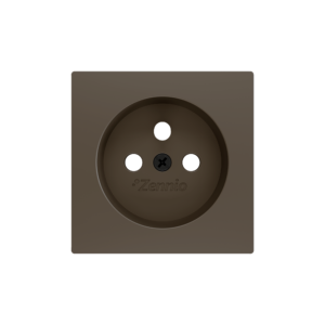 ZS55. Französischer Steckdosenabdeckung ohne Schrauben 55x55 mm - Mokka Zennio ZS55CFSM